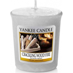 Yankee Candle Crackling Wood Fire - Praskajúce oheň v krbe vonná sviečka votívny 49 g