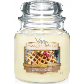Yankee Candle Belgian Waffles - Belgické vafle vonná sviečka Classic strednej sklo 411 g