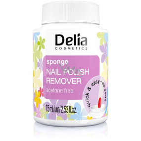 Delia Cosmetics Bezacetónový odlakovač s hubkou 75 ml