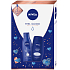 Nivea Feel Good výživné telové mlieko pre ženy 250 ml + Creme Care sprchový gél 250 ml, kozmetická sada