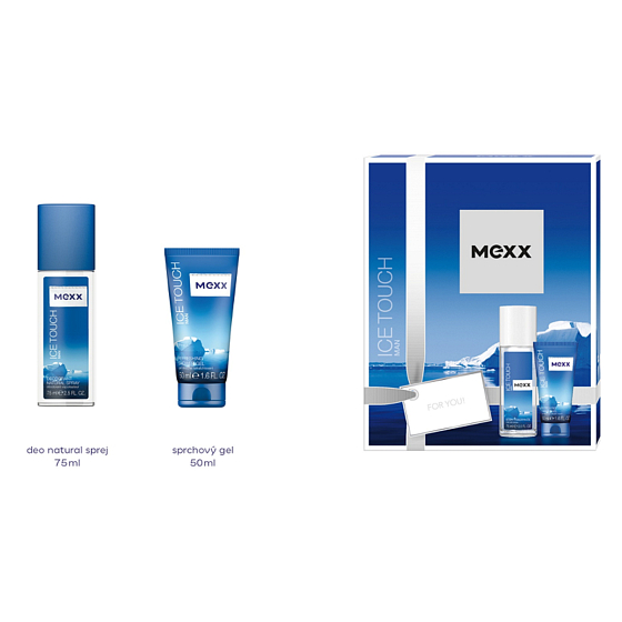 Mexx Ice Touch Man parfumovaný deodorant sklo 75 ml + sprchový gél 50 ml, darčeková sada