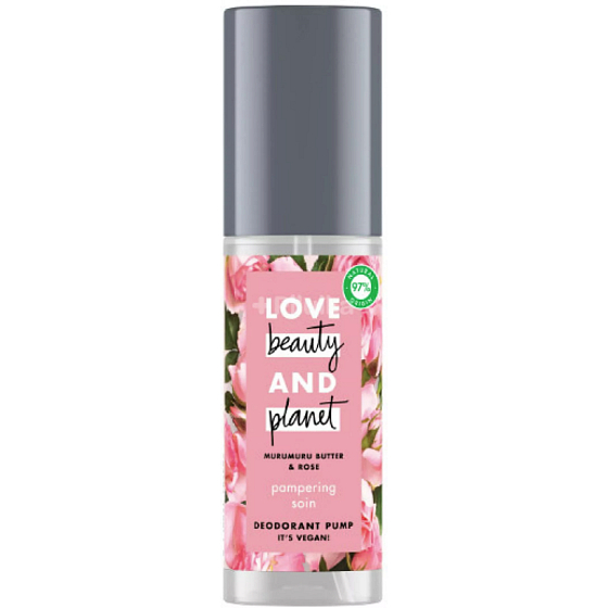 Love Beauty & Planet Murumurské maslo a Ruže dezodorant sprej 125 ml