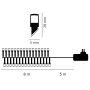 Emos Osvetlenie vianočné 8 m, 80 LED + 5 m prívodný kábel 3,6W 230V studená biela
