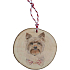 Bohemia Gifts Ručne vyrobená drevená vianočná ozdoba Yorkshire Terrier 6 cm