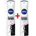 Nivea Invisible Black & White Clear antiperspirant deodorant v spreji 2 x 150 ml, duopack pre ženy