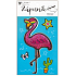 Zápisník šitý 3D Plameniak linajkovaný 64 strán 10,5 x 15 cm