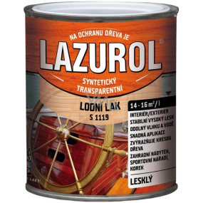 Lazurol S1119 Lodní lak bezbarvý na dřevo lesk 0,75 l