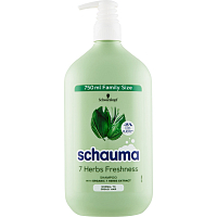 Schauma šampon 7 Herbs Freshness pre normálne až mastné vlasy, 750 ml