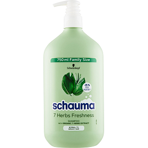 Schauma šampon 7 Herbs Freshness pre normálne až mastné vlasy, 750 ml