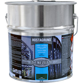 Hostagrund 2v1 S2160 základná i vrchná farba na kov, 0199 čierna, 9 l