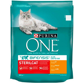 Purina One Sterilcat granule pre mačky s kuracím a pšenicou, 800 g
