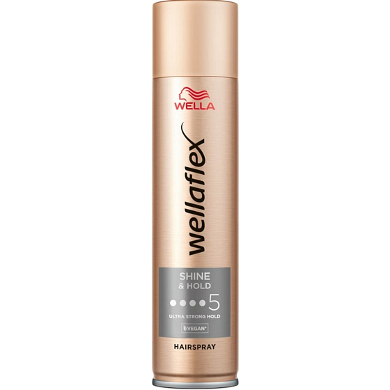 Wellaflex Shine & Hold lak na vlasy, fixácia 5, 400 ml