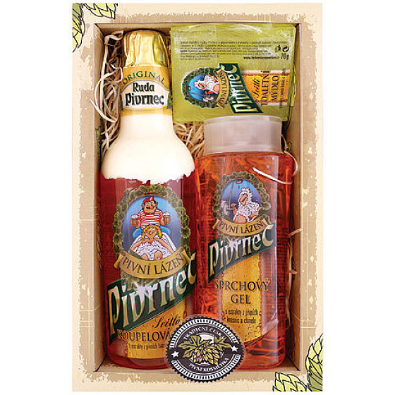 Bohemia Gifts Pivrnec sprchový gél 250 ml + kúpeľová pena 500 ml + toaletné mydlo 70 g kozmetická sada