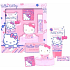 Hello Kitty Plávajúce mydlo 50 g + sprchový gel 50 ml + balzam na pery 4,5 g + kúpeľová žinka 1 kus dievčenské kazeta