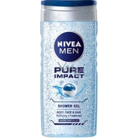 Nivea Men Pure Impact sprchový gél na telo, tvár a vlasy 250 ml