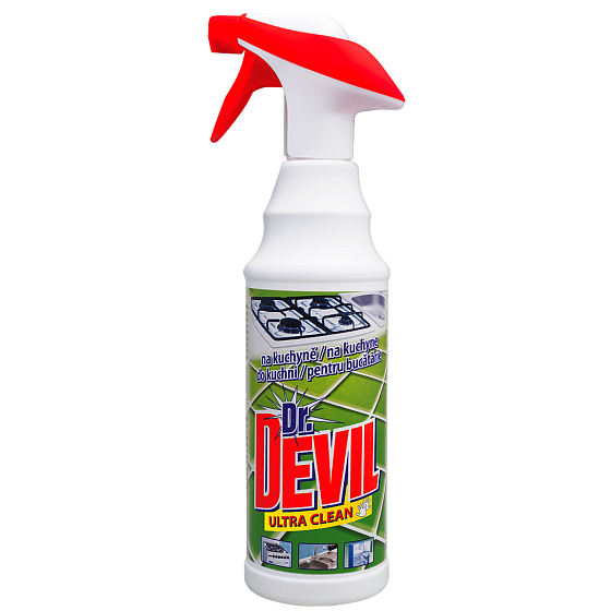 Dr. Devil Ultra Clean tekutý prostriedok na čistenie kuchýň 500 ml rozprašovač