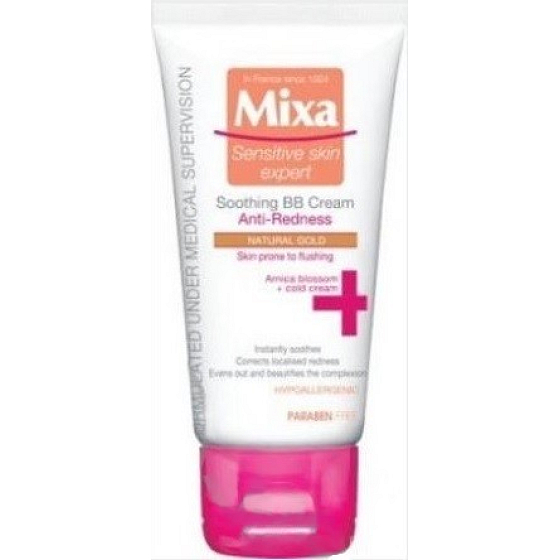Mixa Soothing BB Cream Anti-Redness upokojujúci BB krém Natural Gold 50 ml