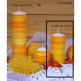 Lima Twist sviečka oranžová valec 50 x 100 mm 1 kus