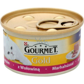 Gourmet Gold Cat Hovädzie jemná konzerva pre dospelé mačky 85 g