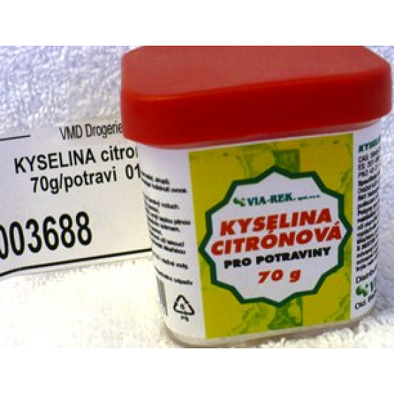 Via-Rek Kyselina citrónová do potravín osvedčený prípravok pre domácnosť 70 g