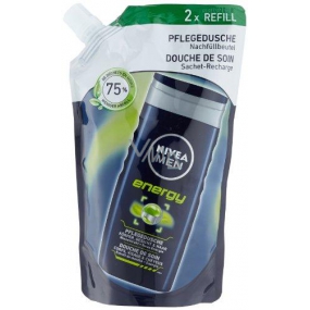 Nivea Men Energy sprchový gél a šampón na vlasy náhradná náplň 500 ml