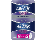 Always Platinum Ultra Super Plus Duo hygienické vložky s krídelkami 14 kusov