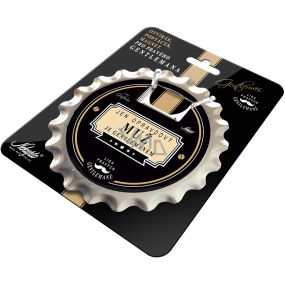 Nekupto Liga Pravých Gentlemanov Otvárač, podložka, magnet v jednom Len skutočný muž je gentlemanom priemer 10 cm