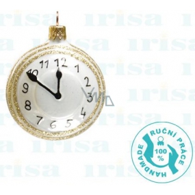Irisa Banky sklenené biele, hodiny, sada 6,5 cm 2 kusy