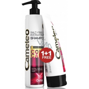 Delia Cosmetics Cameley BB Keratínový šampón pre farbené a melírované vlasy 250 ml + kondicionér 200 ml, duopack