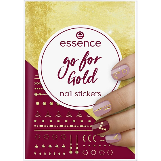 Essence Go for Gold Nail Stickers nálepky na nechty 74 kusov