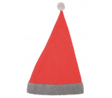 Mikulášska čiapka textilný červená 47 cm