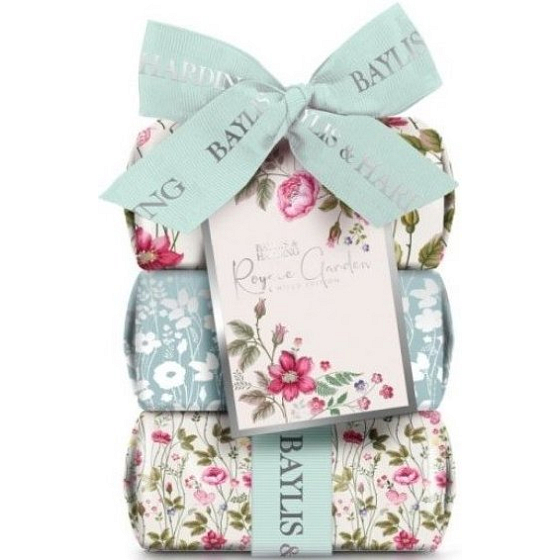 Baylis & Harding Kráľovská záhrada toaletné luxusné mydlo 3 x 100 g, kozmetická sada