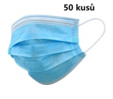 Renmed Rúška 3 vrstvová ochranná zdravotné netkaná jednorazová, filtračná účinnosť 99% 50 kusov modrá