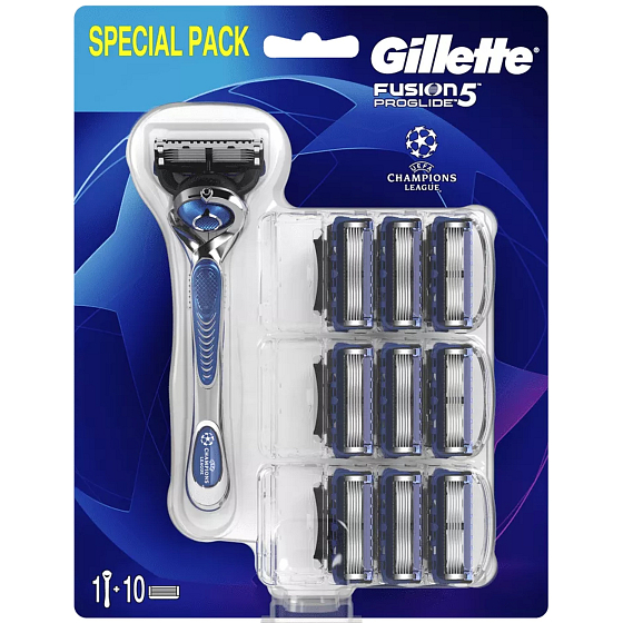 Gillette Fusion 5 ProGlide Flexball holiaci golier + 10 náhradných hlavíc, pre mužov