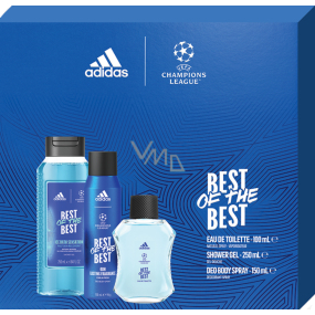 Adidas UEFA Champions League Best of The Best toaletná voda 100 ml + sprchový gél 250 ml + dezodorant v spreji 150 ml, darčeková sada pre mužov