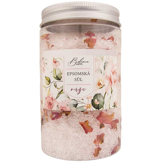 Bohemia Gifts Epsomská soľ s bylinkami Ruža 400 g