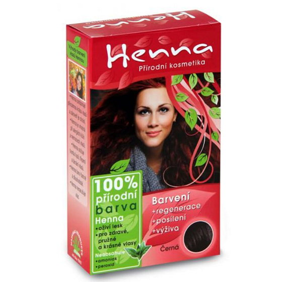 Henna Prírodná farba na vlasy Čierna 122 prášková 33 g