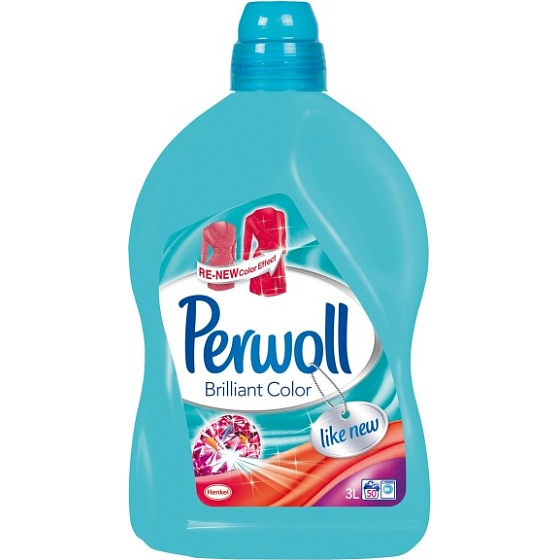 Perwoll Brilliant Color tekutý prací gél na farebné prádlo 3 l