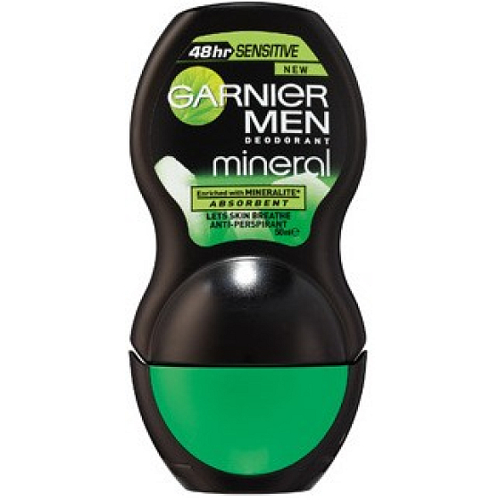 Garnier Men Mineral Sensitive guličkový dezodorant roll-on pre mužov 50 ml