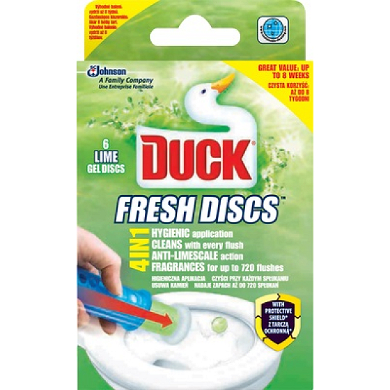Duck Fresh Discs Alpská sviežosť WC gél pre hygienickú čistotu a sviežosť Vašej toalety 36 ml