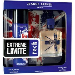 Jeanne Arthes Extreme Limite Rock toaletná voda 100 ml + deodorant sprej 200 ml, pre mužov darčeková sada