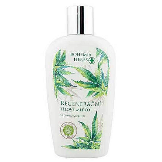 Bohemia Gifts Cannabis Konopný olej regeneračné telové mlieko 250 ml