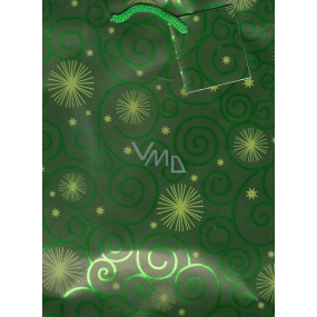 Nekupto Darčeková papierová taška 23 x 18 x 10 cm Zelená s kolieskami 040 51 GM