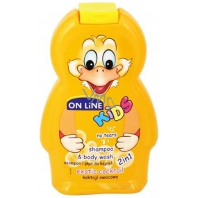 On Line Kids Exotic Coctail 2v1 sprchový gél a šampón na vlasy pre deti 250 ml