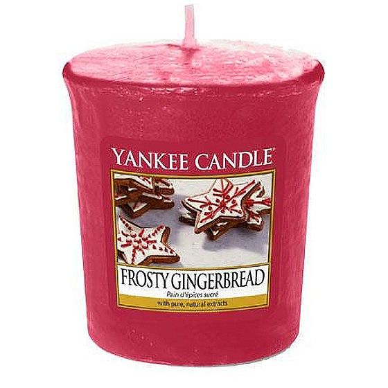 Yankee Candle Frosty Gingerbread - Perník s polevou vonná sviečka votívny 49 g