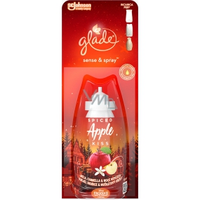 Glade Sense & Spiced Apple Kiss osviežovač vzduchu s vôňou jablka, škorice a muškátového orieška náhradná náplň sprej 18 ml