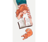 Albi Magnetická záložka do knižky Dievča si číta 8,7 x 4,4 cm