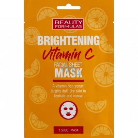 Beauty Formulas Brightening rozjasňujúce pleťová maska s vitamínom C