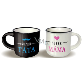 Nekupto Párne mini hrnčeky Super otec a Super mama 2 x 100 ml