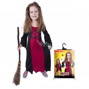Rappa Halloween Kostým čarodejnice bordó pre deti, veľkosť M